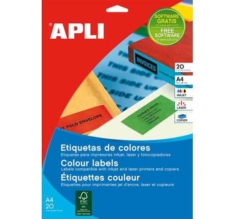 Paquet de 320 étiquettes 105X37 bleues APLI