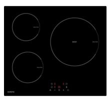 Plaque de cuisson induction - OCEANIC - 3 zones - OCEATI3Z1BC - L 60 x P 52 cm - 6200 W - Revêtement verre - Noir