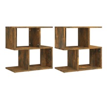 Vidaxl tables de chevet 2pièces chêne fumé 50x30x51 5cm bois d'ingénierie