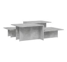 vidaXL Tables basses 2 Pièces gris béton bois d'ingénierie