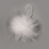 Boule déco Plume et paillette Ø 3 cm Blanc - Rayher