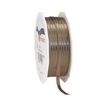 Satin double face 50-m-rouleau 3 mm taupe