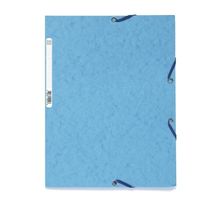 EXACOMPTA - Chemise a élastique - 3 rabats - 24 x 32 - Carte lustrée 390G - Bleu turquoise