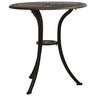 vidaXL Table de jardin Bronze 62x62x65 cm Aluminium coulé