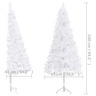 vidaXL Arbre de Noël artificiel d'angle pré-éclairé blanc 240 cm PVC