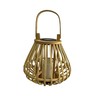 Lanterne solaire décorative havane small bois clair bambou h38cm
