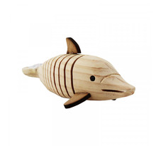 Jouet en bois articulé dauphin 18 5 x 3 x 5 cm