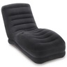 Intex Chaise longue grande gonflable Noir Similicuir