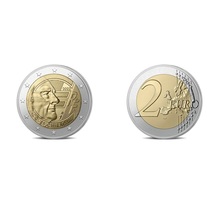 Pièce de monnaie 2 euro commémorative france 2022 - jacques chirac