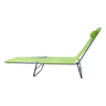 Chaise longue pliante bain de soleil inclinable transat textilène lit jardin plage 182l x 56l x 24 5h cm vert