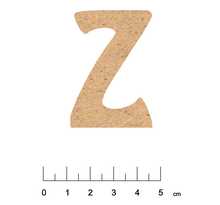 Alphabet en bois mdf adhésif 5 cm lettre z
