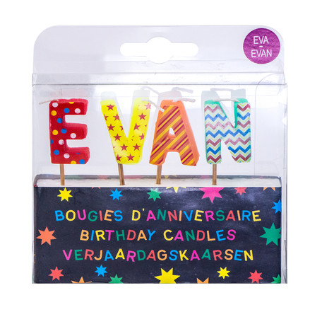 Bougies d'anniversaire Eva et Evan