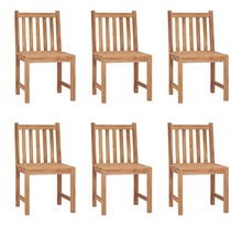 Vidaxl chaises de jardin 6 pcs bois de teck solide