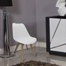 CHAISE BJORN Chaise de salle a manger - Simili blanc - Scandinave - L 48,3 x P 61 cm