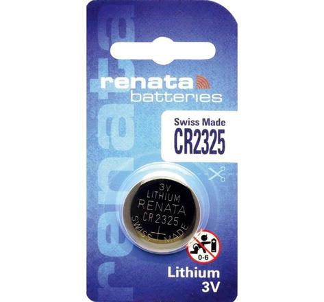 Blister de 1 Pile bouton lithium CR2325 3V 190 mAh RENATA