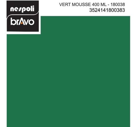 Aerosol peinture professionnelle vert mousse 400 ml  nespoli