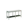 Table de travail inox avec etagère soudée et renfort - gamme 800 - combisteel -  - acier inoxydable2300x800 2900x800x900mm