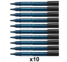 Lot de 10 marqueurs Permanent - Noir - Maxx 130 Schneider