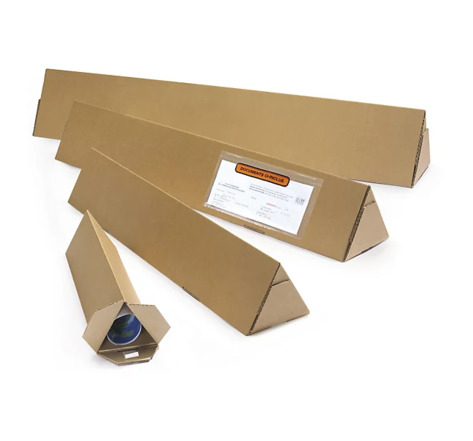 Tube carton triangulaire brun raja 75x750 mm (lot de 25)