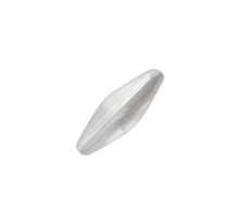 DIY - 10 Perles Vintage en Verre Navette 24 x7 x 7 mm - White Opal Luster