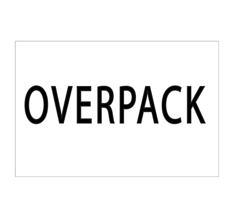 Étiquette palette "overpack" (lot de 1000)