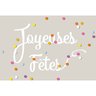 Carte De Voeux Joyeuses Fêtes Confettis Colorés - Draeger paris