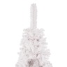 Vidaxl arbre de noël mince avec led et boules blanc 150 cm
