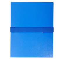 Chemise dos extensible balacron sangle scratch avec Rabat en pied de page 24 x 32 Bleu EXACOMPTA
