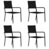 Vidaxl chaises de salle à manger d'extérieur 4 pièces résine tressée noir