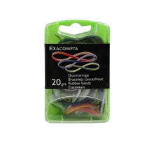 Exacompta - Bracelets Élastiques en Caoutchouc 20g Couleurs et Tailles assorties