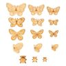 21 mini décorations en bois papillons