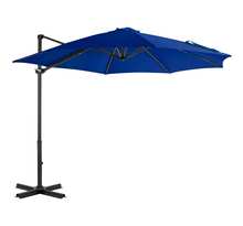 Vidaxl parasol déporté avec mât en aluminium bleu azuré 300 cm