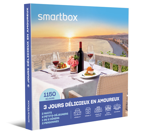 SMARTBOX - Coffret Cadeau 3 jours délicieux en amoureux -  Séjour