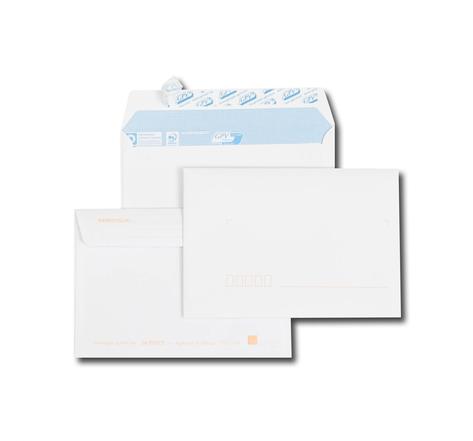 Paquet de 50 enveloppes blanches c6 114x162 90 g précasées bande de protection gpv