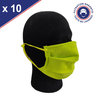Masque Tissu Catégorie 1 Lavable x60 Vert Lot de 10