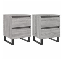 vidaXL Tables de chevet 2 Pièces sonoma gris 40x35x50 cm bois ingénierie