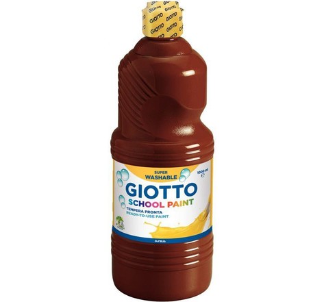 Flacon de 1L de gouache liquide lavable GIOTTO SCHOOL PAINT marron