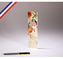 Marque-page créé et imprimé en France - Oiseau et fruits