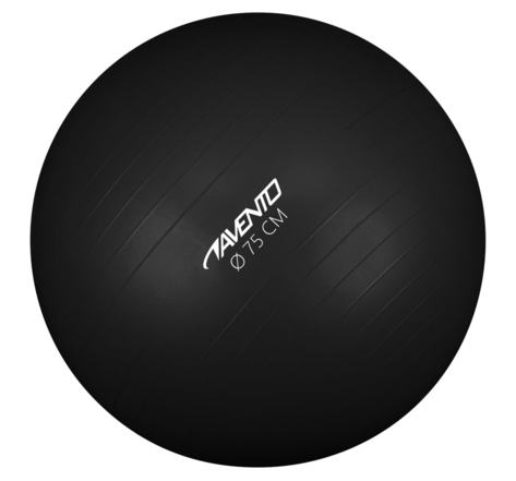 Avento ballon de fitness/d'exercice diamètre 75 cm noir