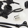 Guirlande guinguette led noire, x10 ampoules rvb e27 incluses, 5m extensible