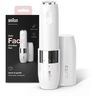 Braun Face Mini FS1000 Rasoir Visage éléctrique pour femme - Doux pour la peau - Fonction Smart Light - Blanc