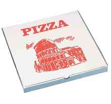 Pack de 100 cartons pour pizza carré 330 x 330 x 30mm papstar
