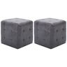 Vidaxl 2 pièces tables de chevet gris 30x30x30 cm similicuir daim
