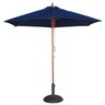 Parasol de terrasse professionnel bleu marine à poulie de 3 m - bolero - polyester
