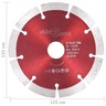 Vidaxl disques de coupe diamantés 2 pcs acier 125 mm