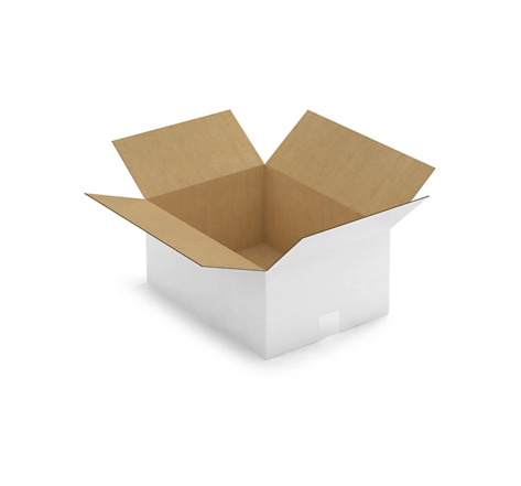 Caisse carton blanche simple cannelure RAJA 40x30x18 cm (colis de 25)