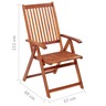 Vidaxl chaises pliables de jardin 4 pcs bois d'acacia solide