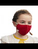 2 masques lavables rouge antimicrobien (xs / enfant)