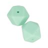 2 perles silicone hexagonales - 17 mm - vert d'eau