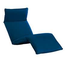 vidaXL Chaise longue pliable Tissu Oxford Bleu marine